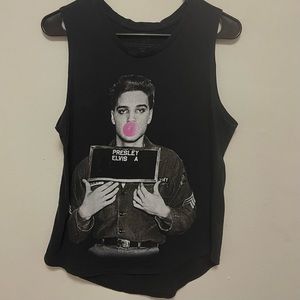 Elvis Presley, Black, Sleeveless Shirt, Punk, M,Rockabilly, Rock, M, Authentic